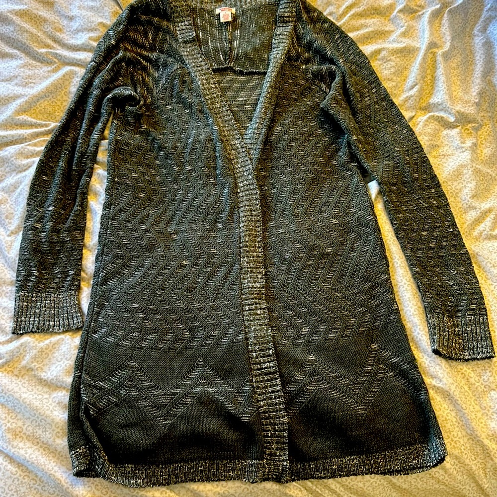 Mossimo green knit cardigan, size L